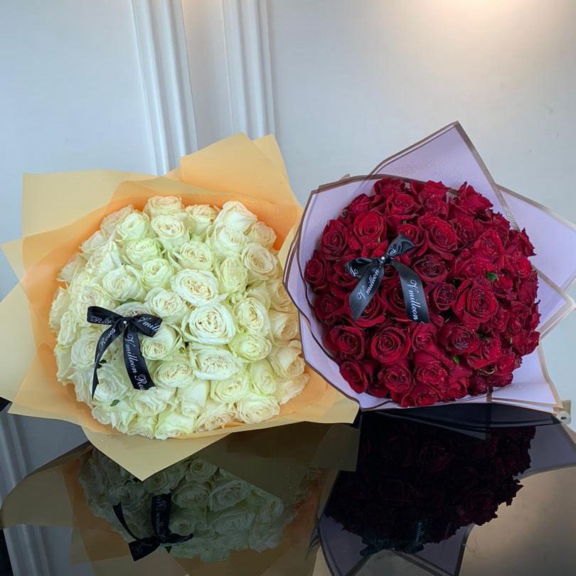 100 roses(50/50) from Vmilleon roses