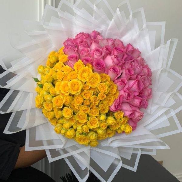 100 Roses Pink & Yellow
