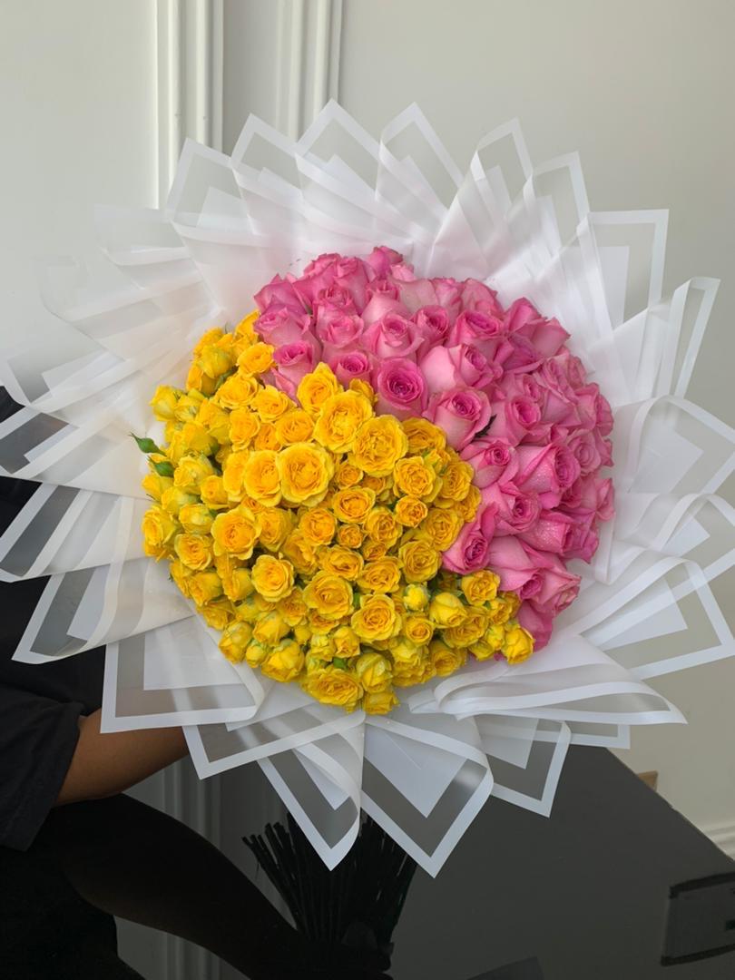 100 Roses Pink & Yellow